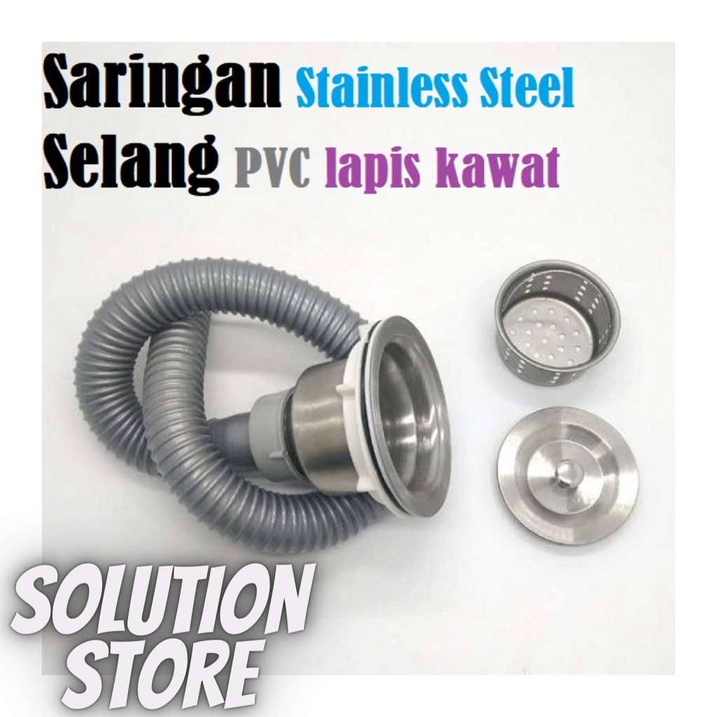 AFUR &amp; SELANG BAK CUCI PIRING 304 STAINLESS STEEL  ANTI KARAT/ SARINGAN FILTER KOTORAN