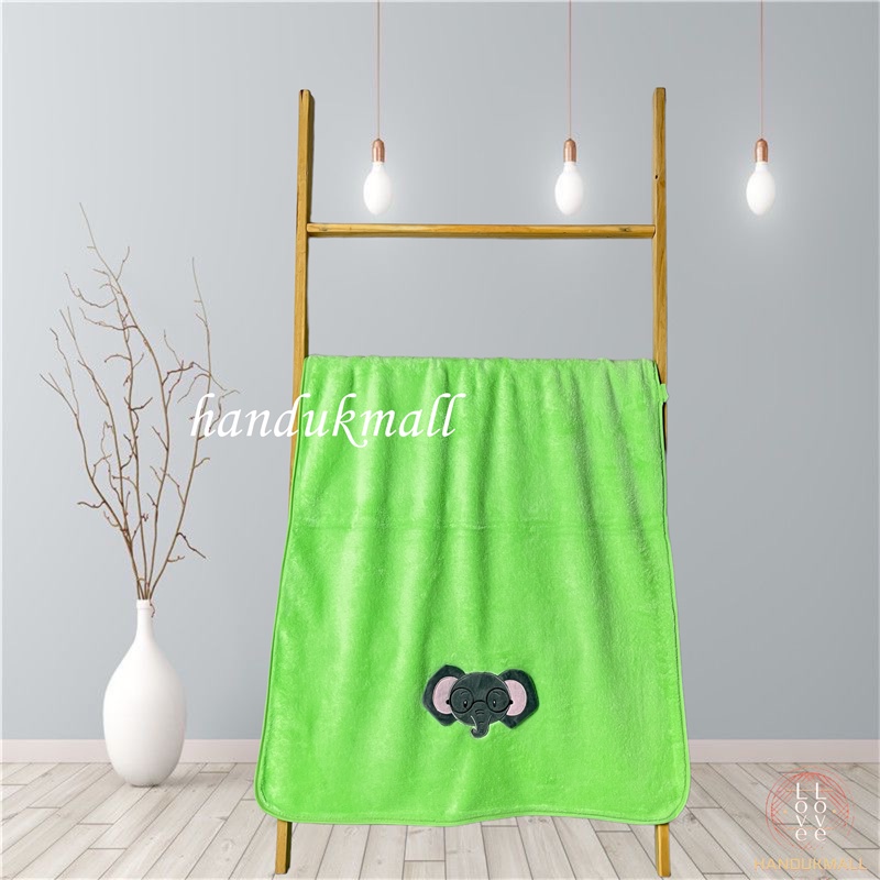 Handukmall Handuk Mandi Anak Handuk  Bayi Lembut Halus Handuk Murah Ukuran 60x120 Motif Animal