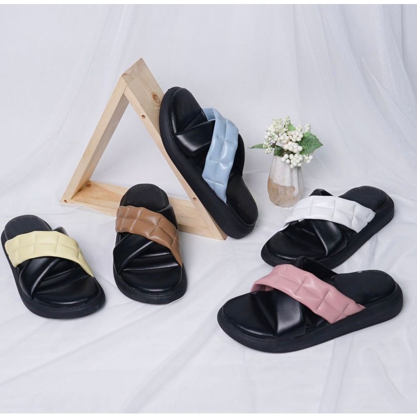 STORIES STOREE - Sandal Wanita Wedges Casual Foam Silang