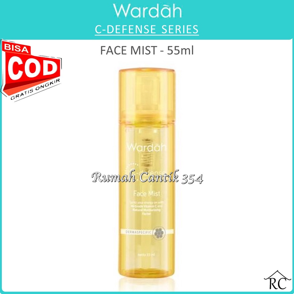 COD - Wardah C-Defense Face Mist 55 ml - Spray dengan HiGrade Vitamin C yang Mencerahkan dan Menyegarkan - RUMAH CANTIK 354