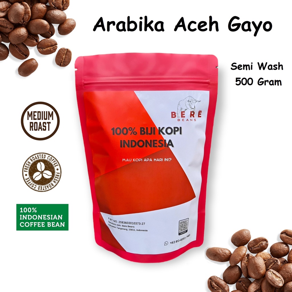 

Bere Beans - Kopi Arabika Aceh Gayo Indonesia 500 GRAM Biji Bubuk Coffee Beans Arabica Coffe Cofe Bean Giling