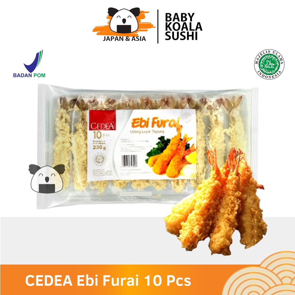 CEDEA Ebi Furai Udang Goreng Bento 10 Pcs Halal | Japan Braded Shrimp for Sushi