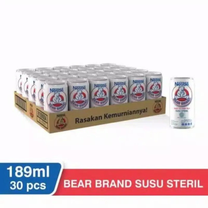 susu beruang bear brand 189ml 1 dus 30klg grab / gosend