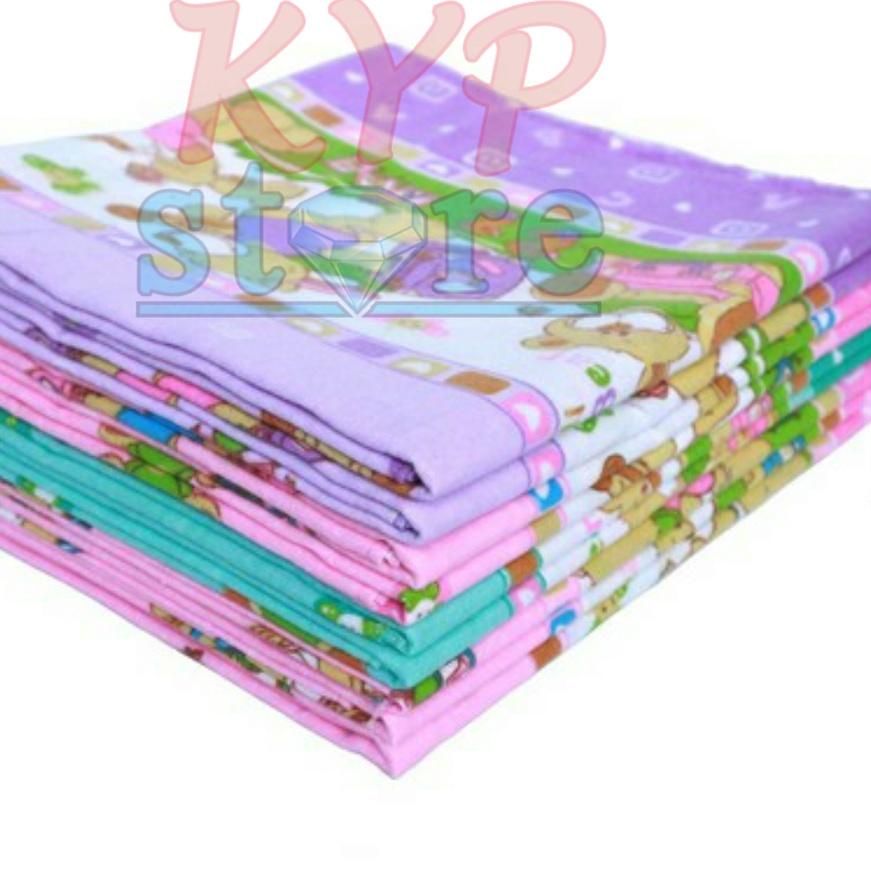 ❁ 1 LUSIN bedong murah / pernel bayi / kain bedong size besar - bahan flanel  halus lembut motif luc