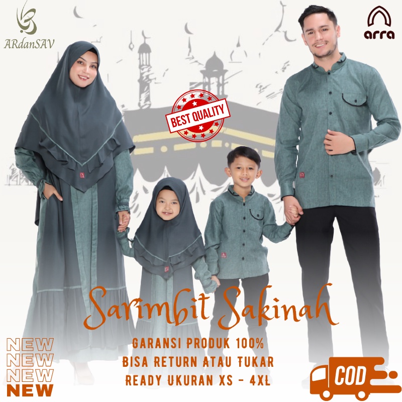 Sarimbit 2024 Terbaru Gamis Couple Pasangan Baju Couple Keluarga Gamis Jumbo ld120 ld 130 Lebaran 20