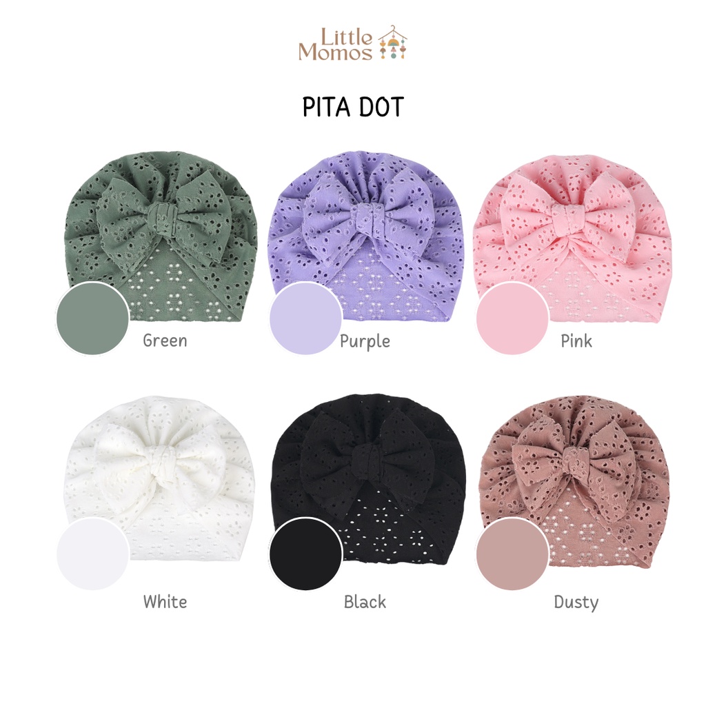 Little Momos Turban Anak Bayi Donut Dot 0-2 tahun - Bandana Bayi Perempuan