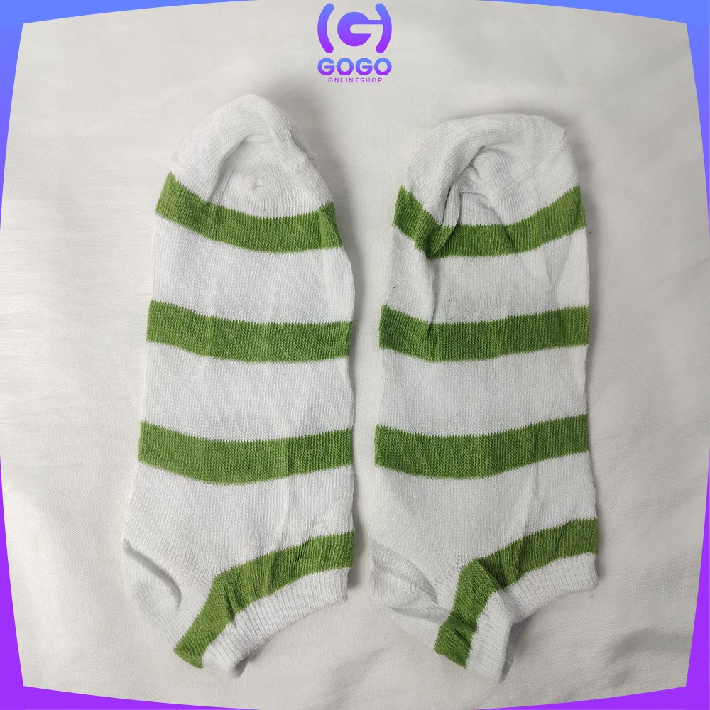 GOGO-P185 Kaos Kaki Semata Kaki Motif Daun Wanita Gaya Korea / Green Leaf Ankle Sock / Kaus Kaki Pendek Wanita Dewasa / Fashion Woman