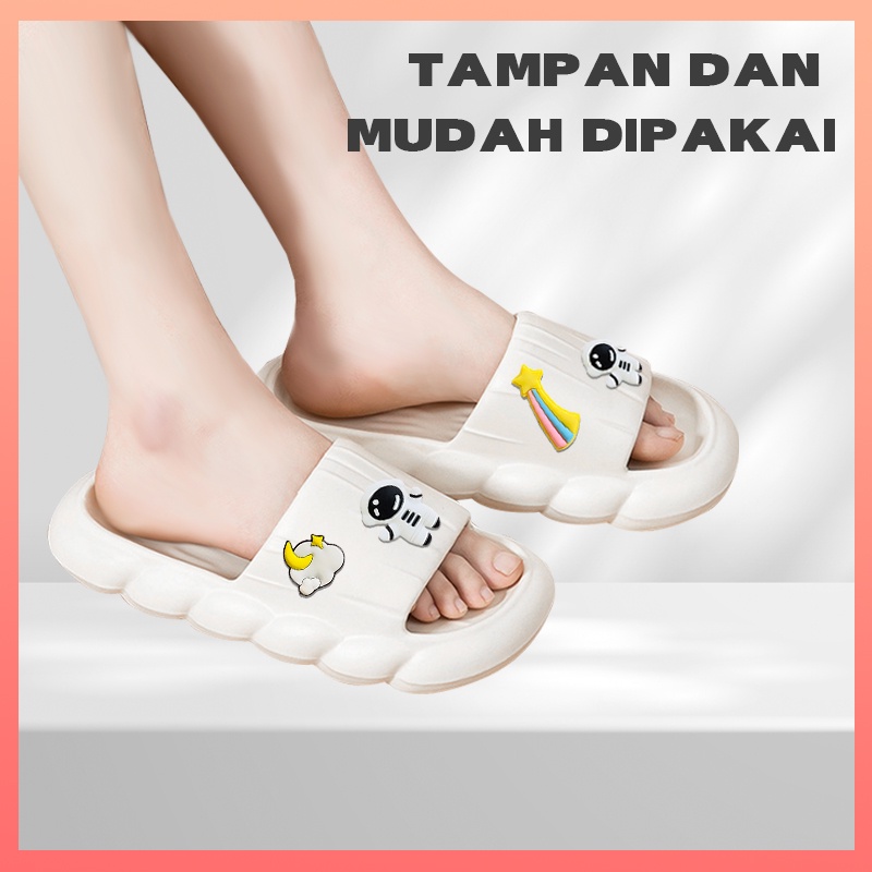 Sandal jelly wanita awan import terbaru 2023 Sandal selop karet wanita korean style Sandal slop wanita rumah anti slip untuk kamar tidur