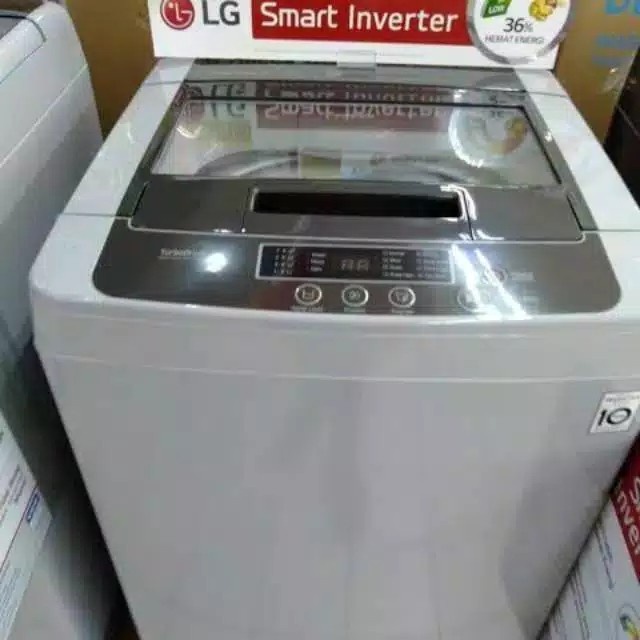 mesin cuci 1 tabung top loading LG smart inverter 8kg t2108 vspck