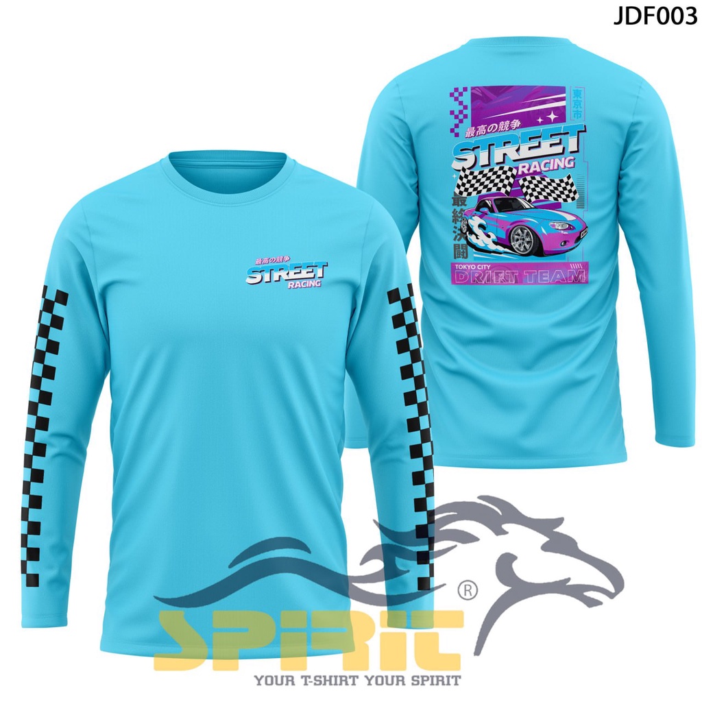 Bayar Dirumah !! Baju Kaos Mobil Balap Drift Garasi Drift Merchandise Katun Lengan Panjang Premium B