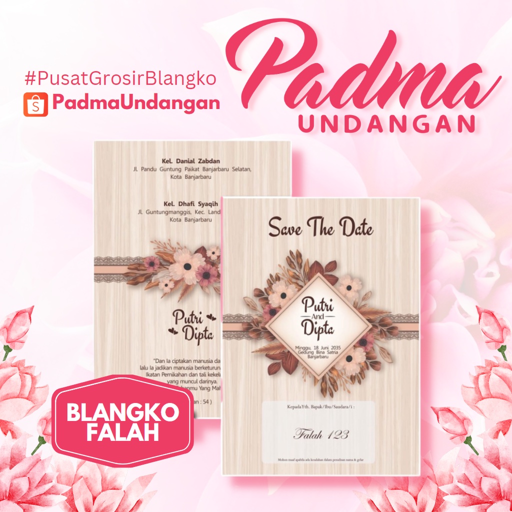 Blangko Undangan Falah 123 | PadmaUndangan