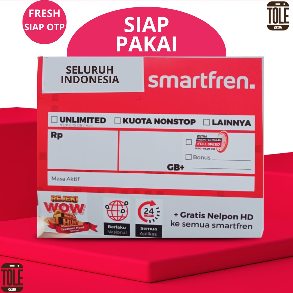 Kartu Perdana Smarften Siap Pakai Fresh Nomor Cantik Smart Nasional SP cocktail