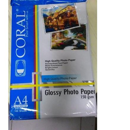 ✶ Coral Glossy photo paper 150 gsm/ Kertas photo coral 150 gsm ❀