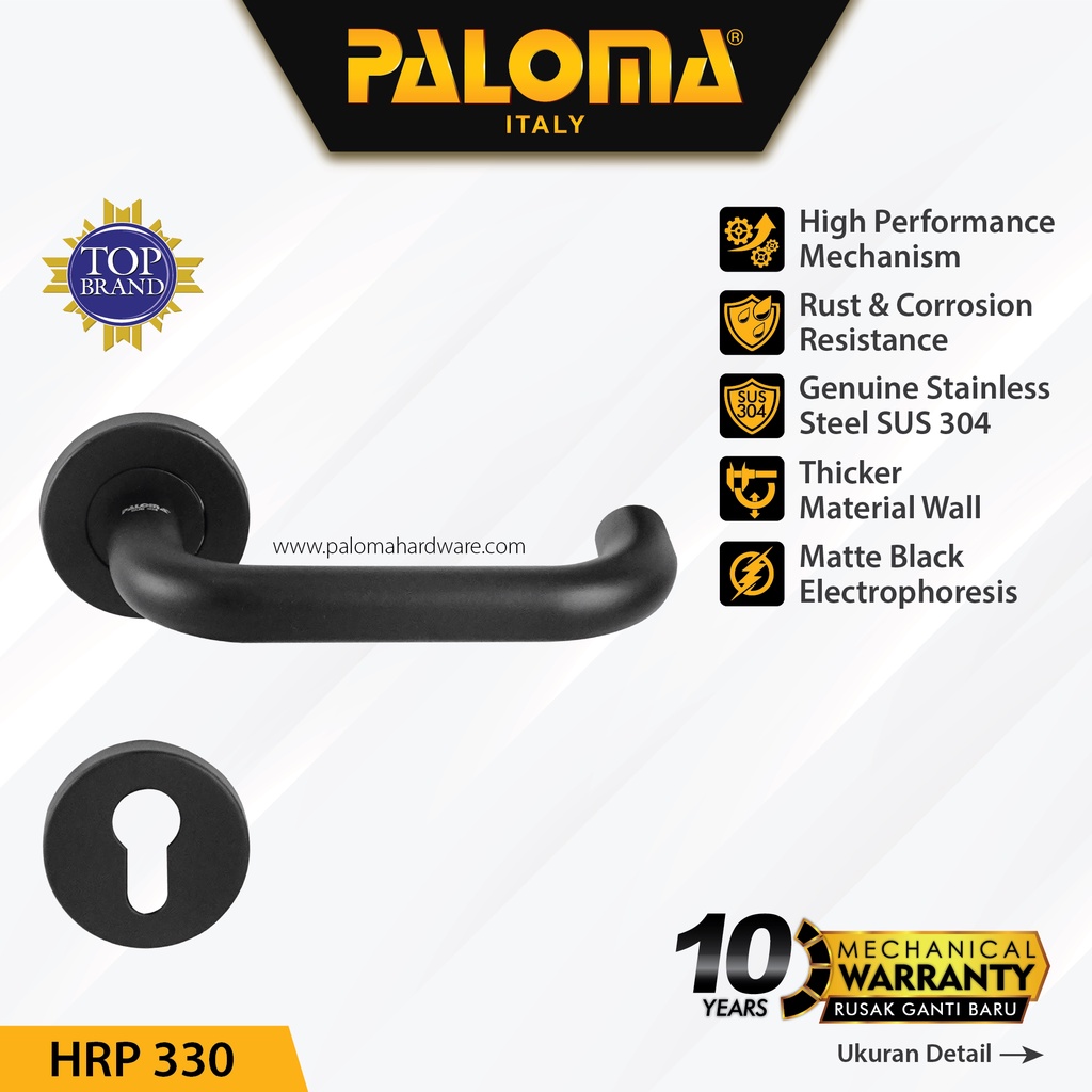 PALOMA HRP 330 Handle Pintu Roses Stainless Steel Lever Gagang Door