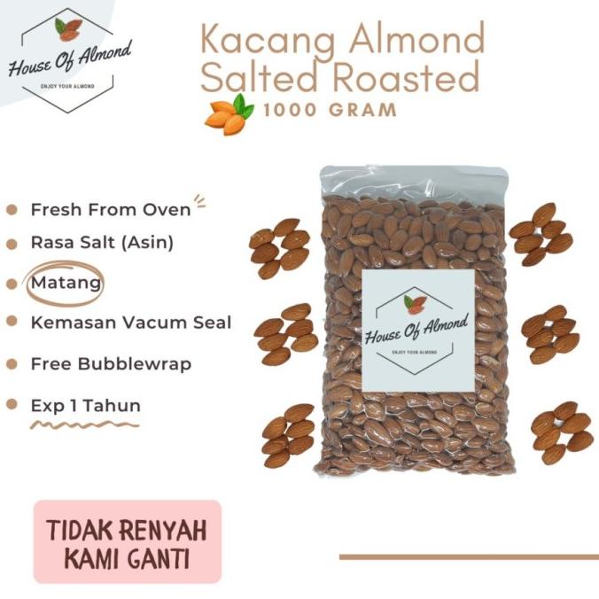 

Kacang Almond Salted Roasted (Almond Asin Panggang) 1kg