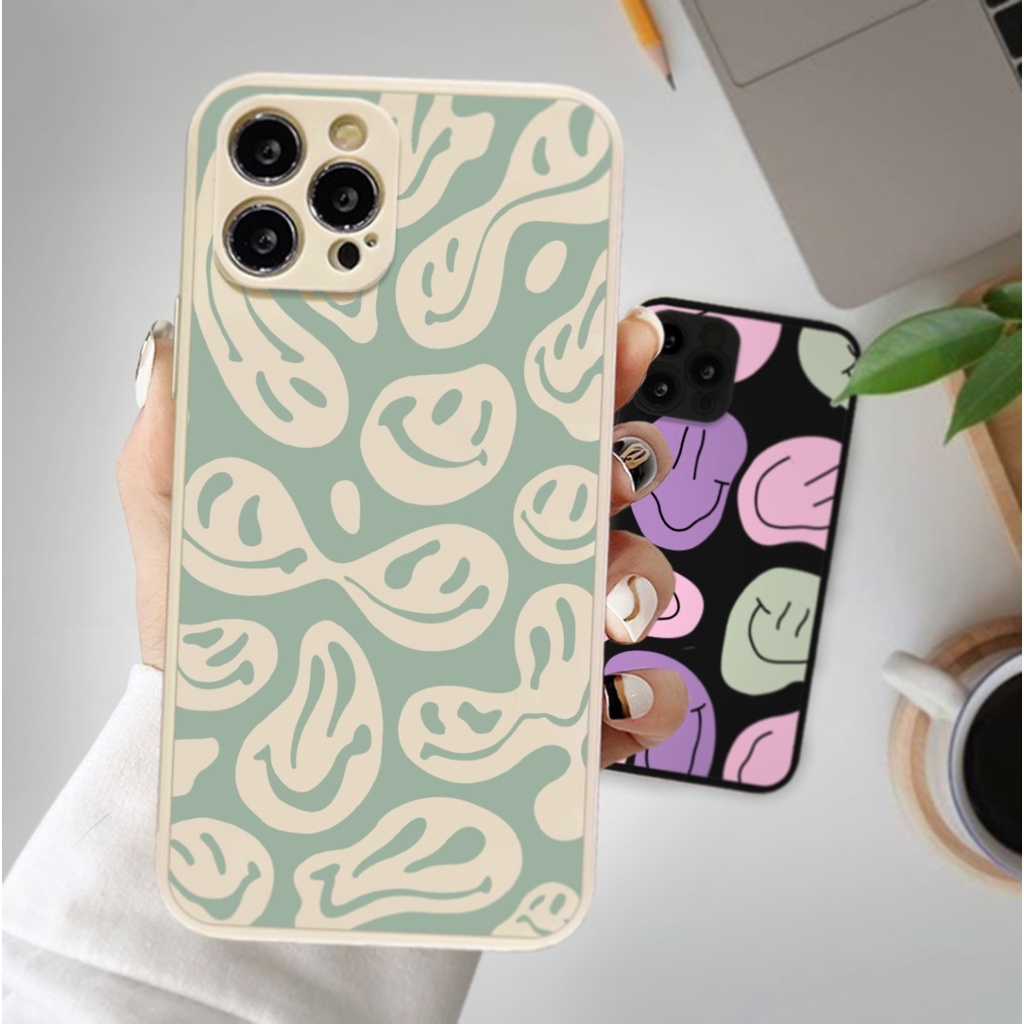 PRINTING LENS PROTECTOR Happy Smile case vivo f4 12i m4 pro infinix note 12 v7 plus Y91 Y93 Y95 y91c y97 z1 pro pocophone f3 m3 x3 infinix hot 10 play 11 11s 8 9 note 8 smart 4 5 6 huawei honor 8a