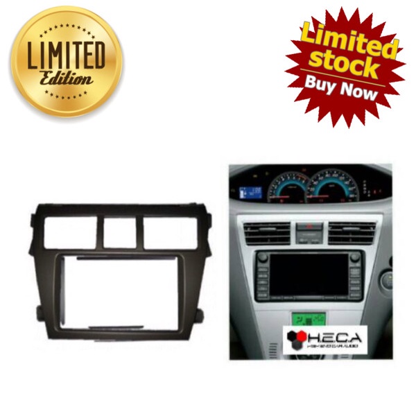 Terlaris Frame Head Unit Double Din Tape Vios 2007-2012 / Limo Gen 2 (Black)