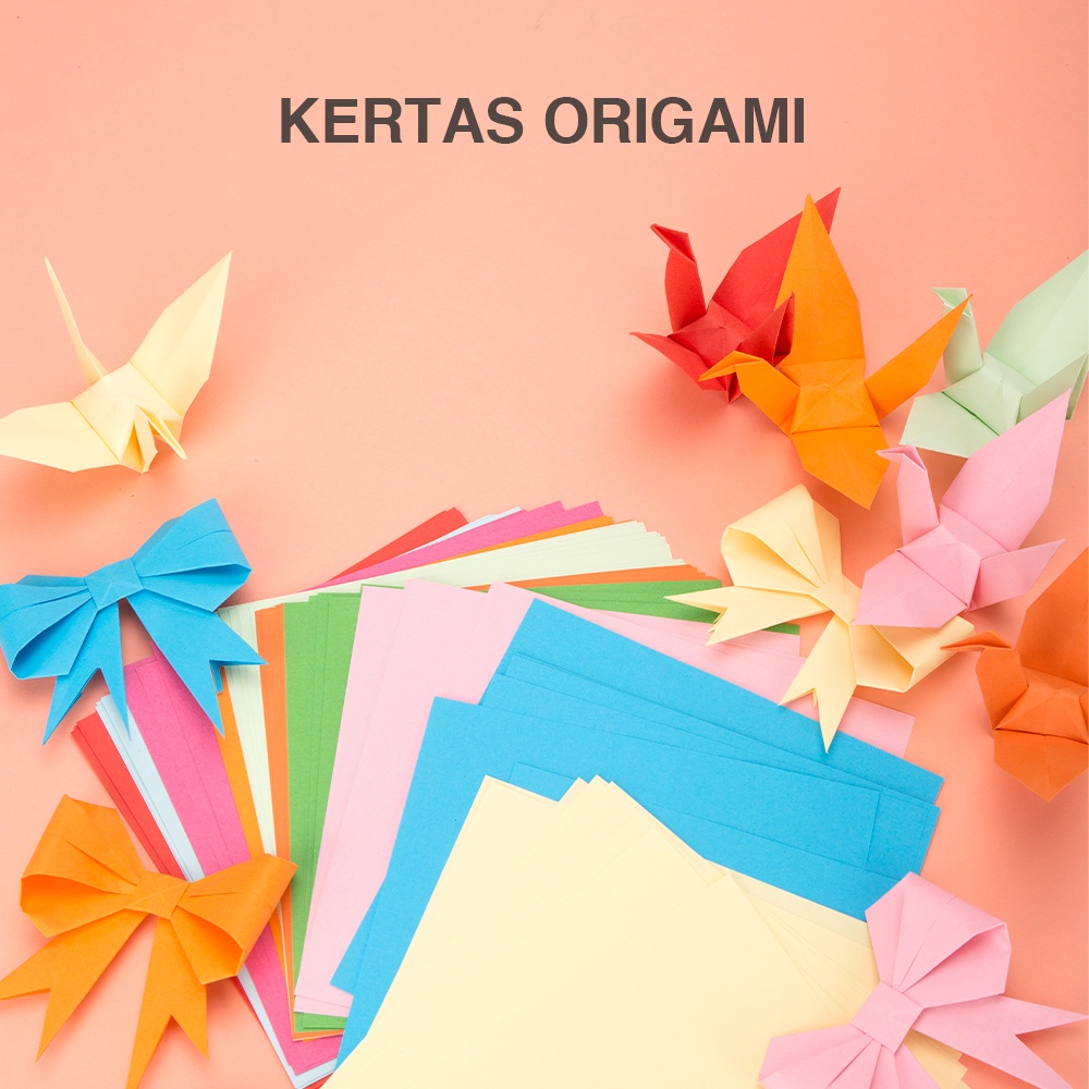 

LYSASHOP - Kertas Origami Lipat Dua Sisi Warna Motif Ukuran 8.5 / 12 / 15 / 16 cm Keterampilan Anak Sekolah KTK Art Craft Gunting Tempel Kreativitas Kerajinan Tangan