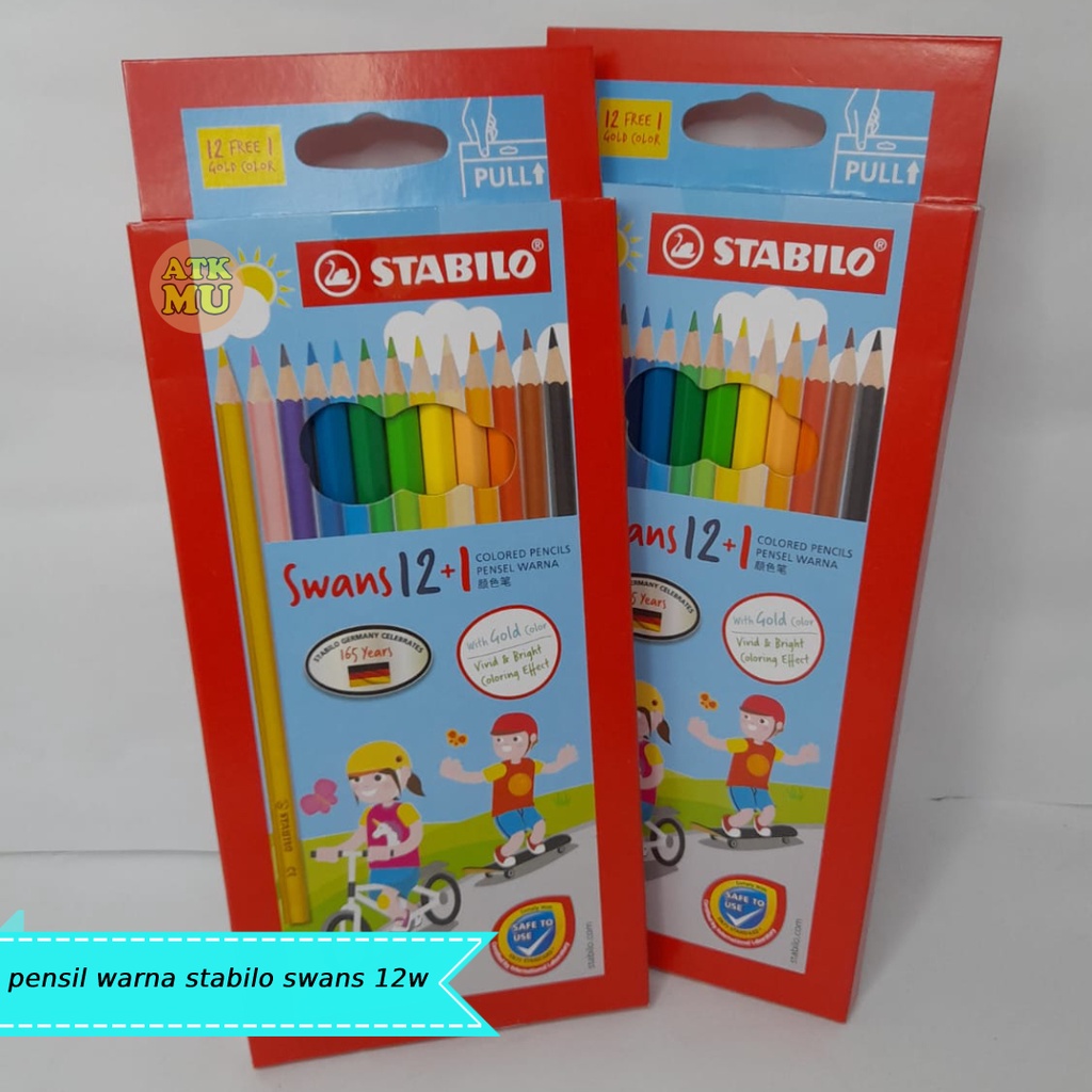 

pensil warna stabilo swans 12 warna