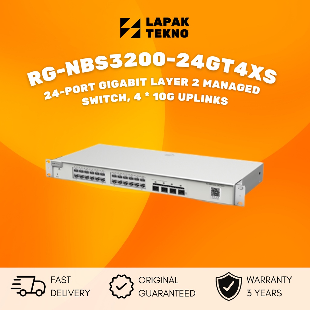 RG-NBS3200-24GT4XS RUIJIE REYEE 24 Port + 4 SFP+ L2 10G Gigabit Switch