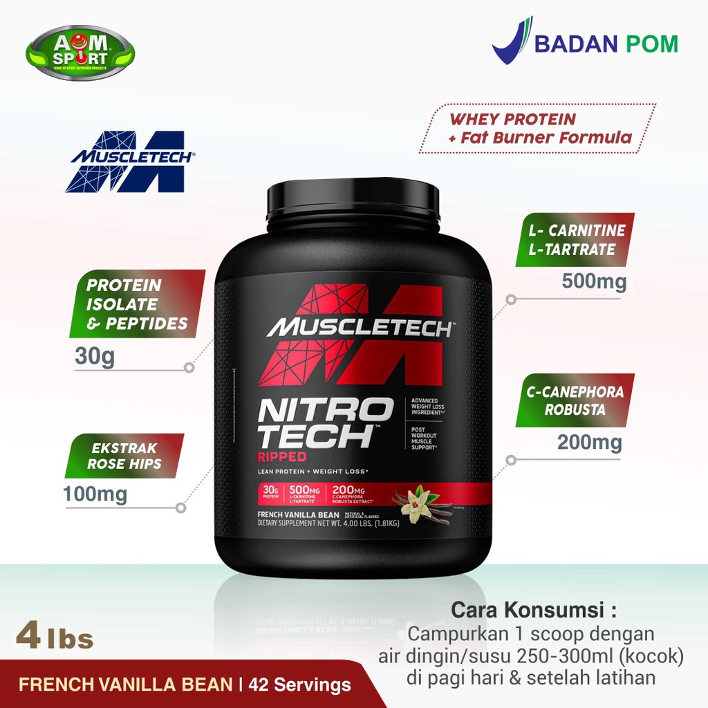 Muscletech Nitrotech Ripped - 4 Lbs