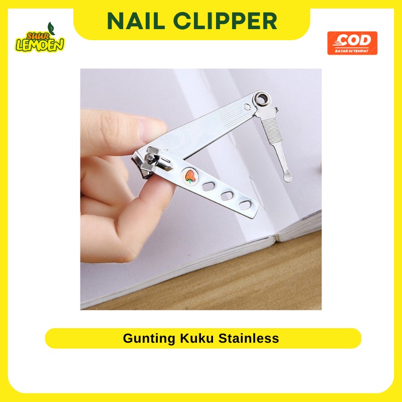 Gunting Kuku Stainless Nail Clippers Cleaning Care Alat Pembersih Kuku