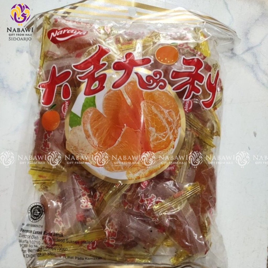 JELLY JERUK NARAYA 500 Gram/ NARAYA JELLY ORANGE MANDARIN CANDY / JELY JERUK