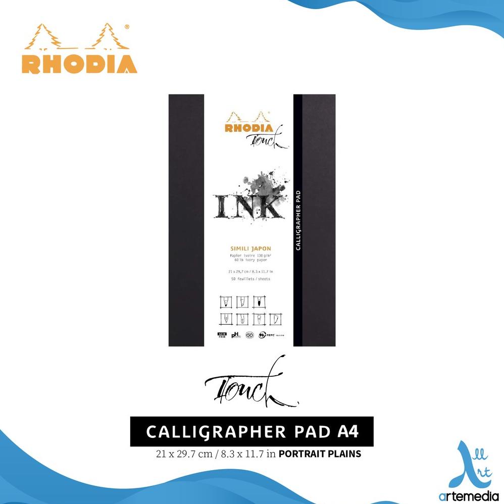 

Buku Sketsa Rhodia Touch A4 Simili Japon Calligrapher Pad