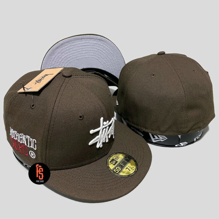 Topi New Era Original 5950 Ac Stussy Walnut