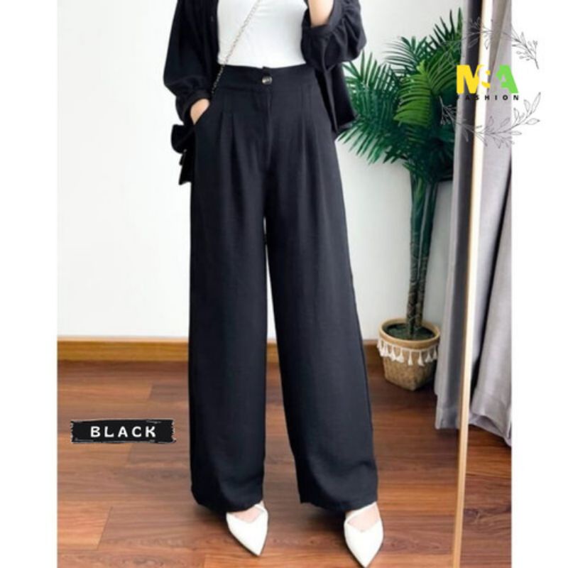 Loose Pant Trouser / Celana Wanita / Celana Kulot Airflow Highwaist