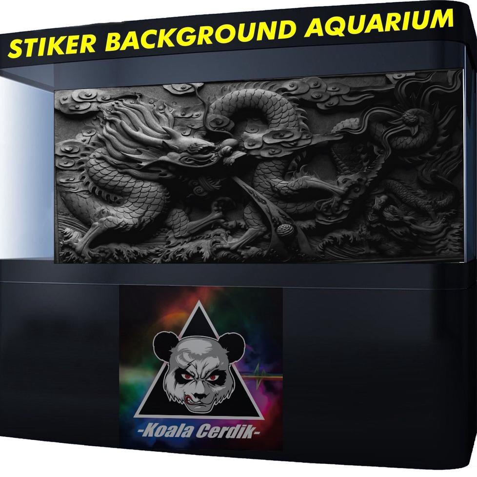 BOOMING Stiker Background Aquarium Naga