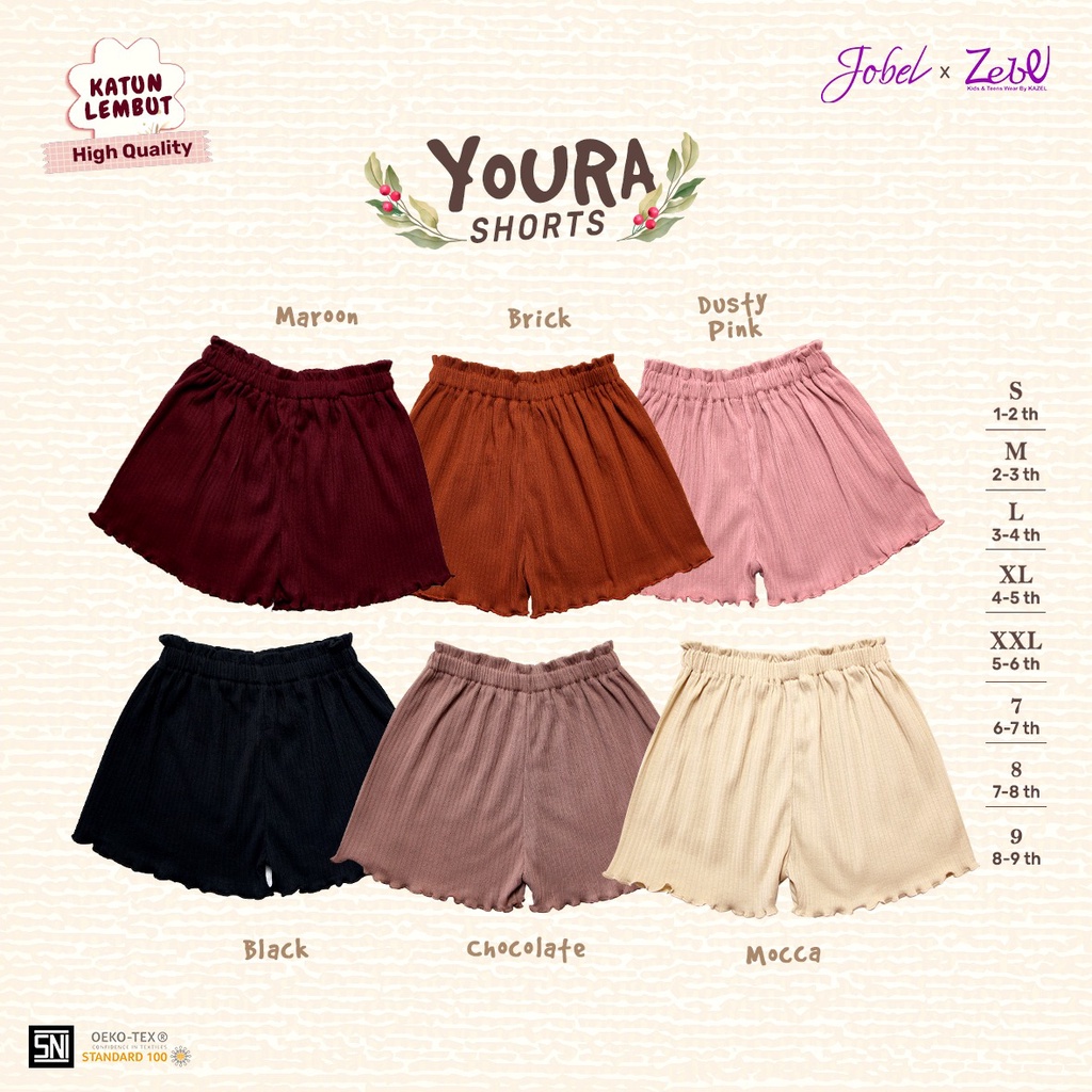 Celana Pendek Anak Perempuan Jobel Youra Shorts 1-4 Tahun