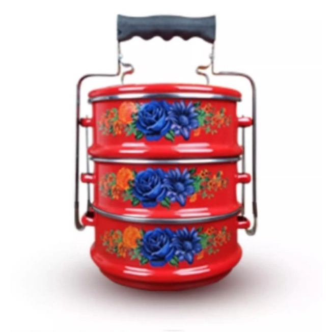 Rantang Maspion Rantang Enamel Kedaung 3 Susun 14 Cm Merah