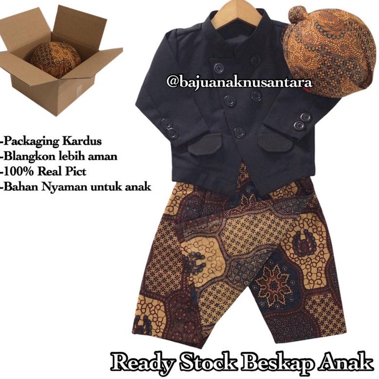 MIA.19Ma23в ▪ Usia 7 Bulan - 2Tahun Ready Stock Beskap Anak dan Beskap Bayi, Baju adat jawa, baju te
