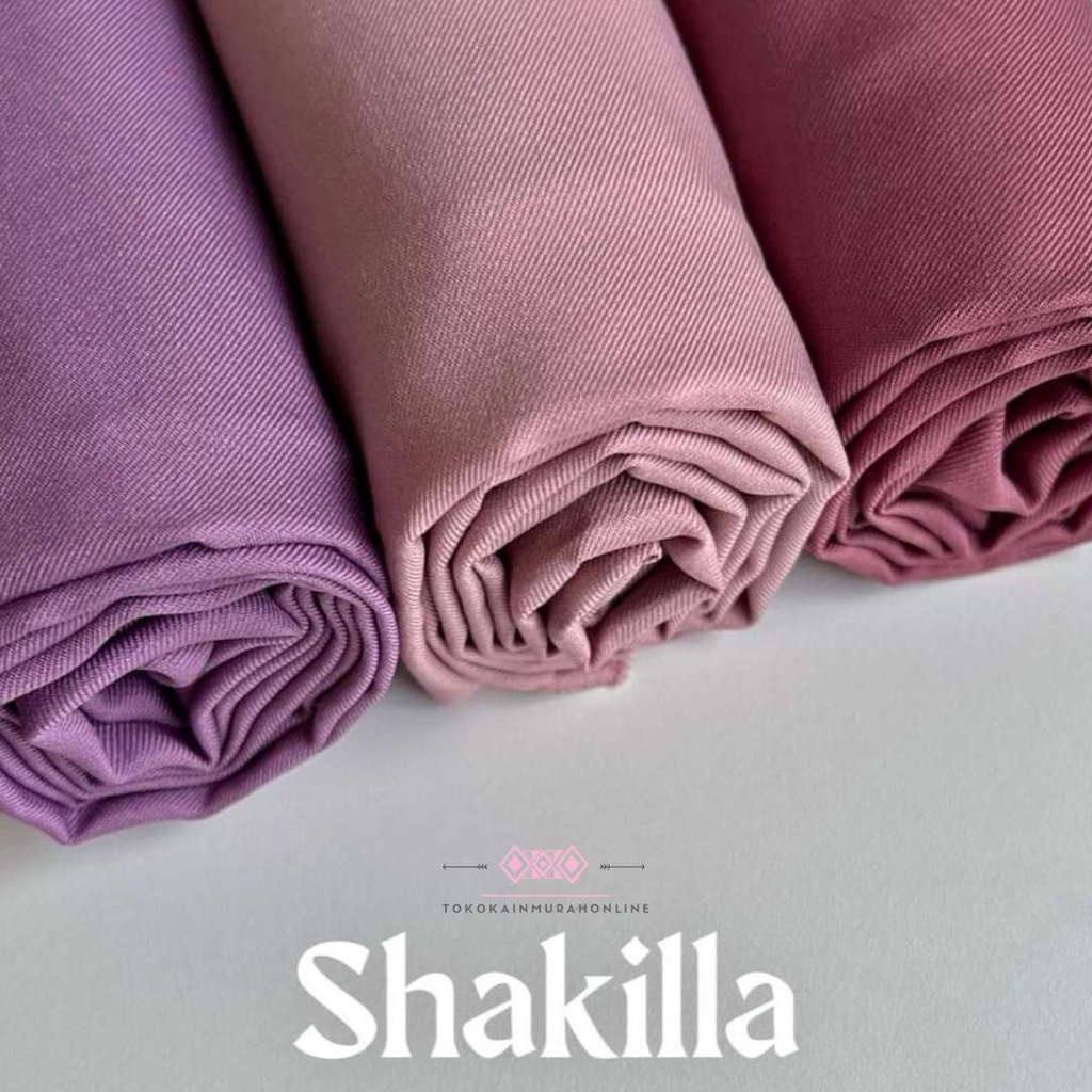 Kain Shakila Polos Super STRETCH Premium Import Silky ORIGINAL 100% ADEM & LEMBUT TERMURAH & SANGAT 