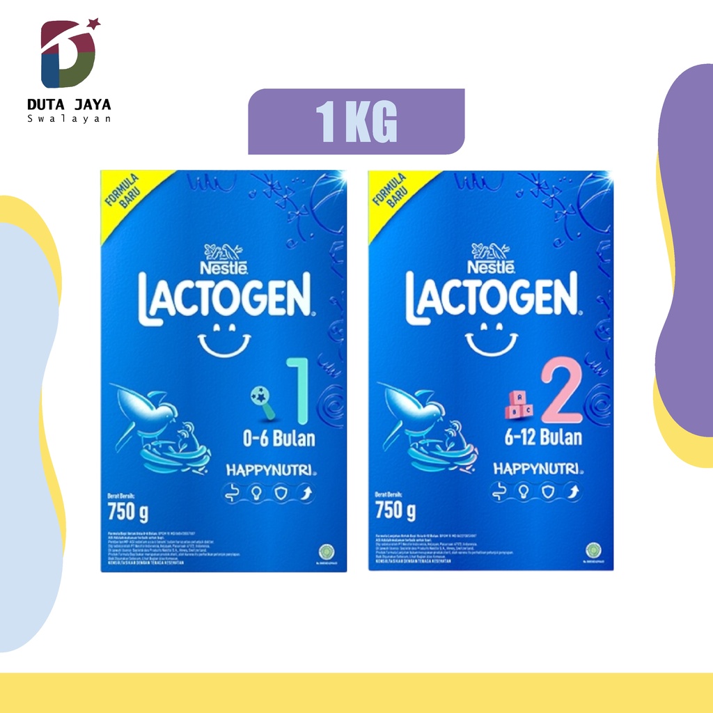 Lactogen Tahap 1 (0-6 Bulan) dan 2 (6-12 Bulan) Susu Formula Anak Bubuk 1 KG 1000g