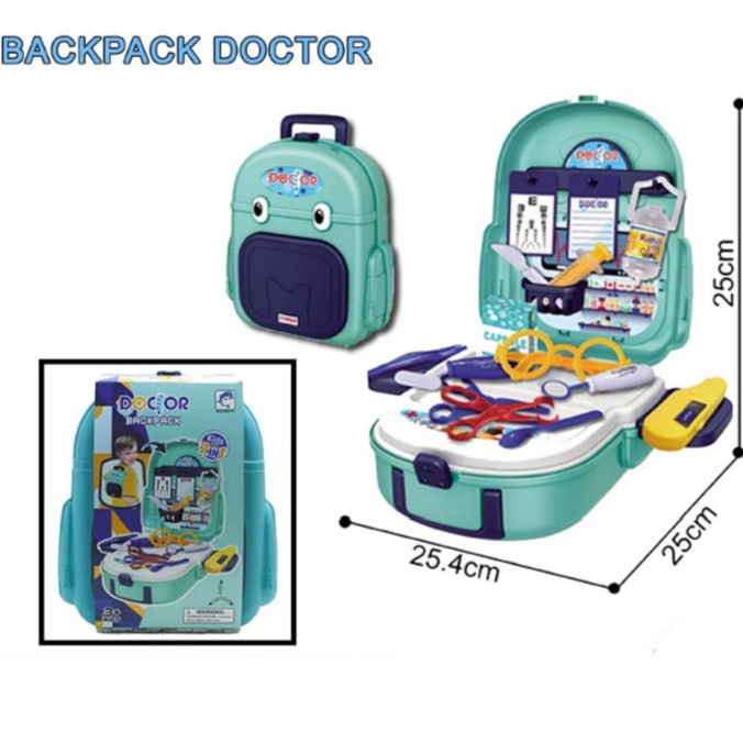mainan anak  Mainan Edukasi Anak Tas Backpack Tools, Make Up, Doctor, Kitchen - Burger(B5E8) Best Se