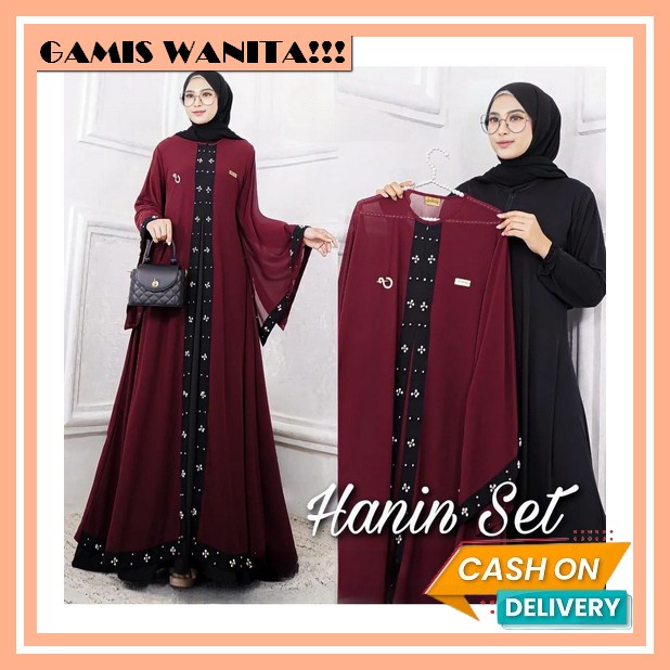 Gamis Terbaru 2023 Lebaran Wanita Remaja Import Renda Bahan Ceruty Babydoll Full Furing Resleting De