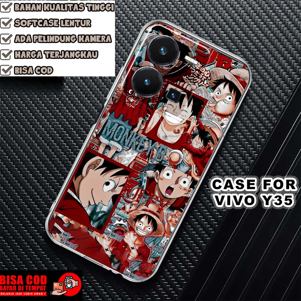 CASE VIVO Y35 2022 MOTIF [NEW OP] TERLARIS CASING VIVO Y35 TERBARU CLEAR CASE PROTECTED CAMERA SOFTC