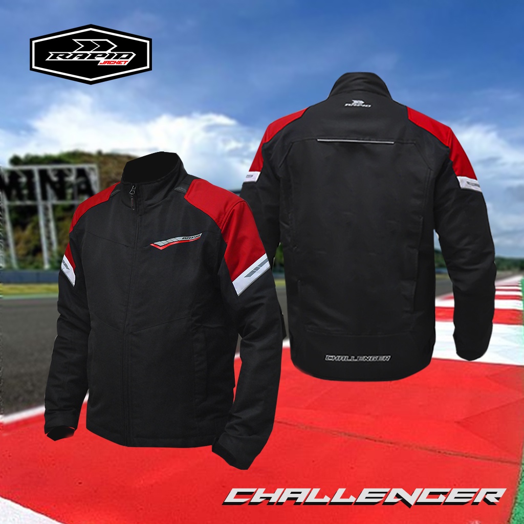 Jaket motor pria anti angin dan air RAPID CHALLENGER jacket reflektif berventilasi anti gerah