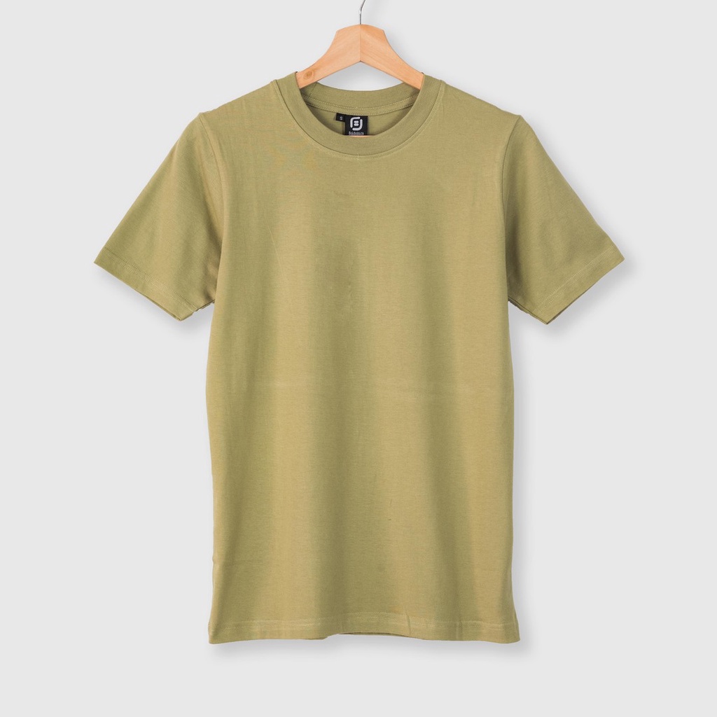 Bajubaja tshirt basic olive green / kaos polos oblong hijau olive lengan pendek cotton combed 24s unisex