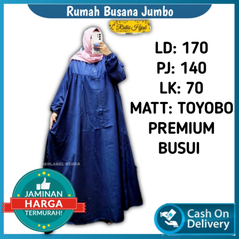 BAJU MUSLIM WANITA GAMIS BUSUI DRESS BIG SIZE SUPER DUPER JUMBO MUAT SAMPAI BB 150KG LD 170 BUSUI MA