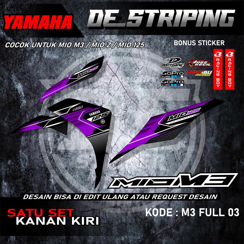 Stiker Mio M3/Z Decal Striping Standar keren Mio M3/Z Premium Racing bisa request stiker mio m3 holo