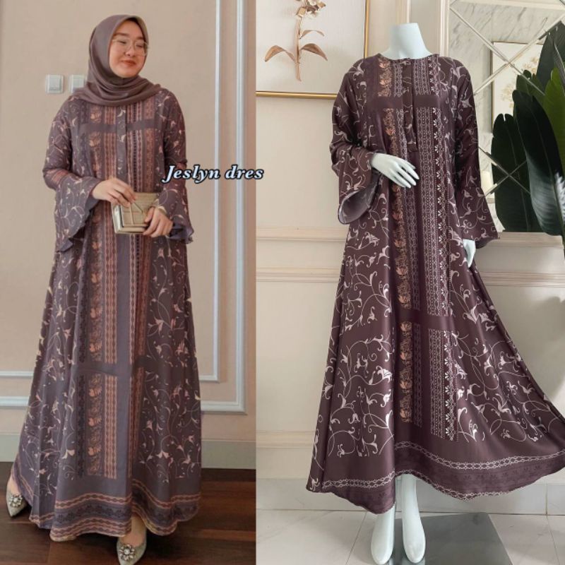 JESLYN DRESS VIRAL DRESS RAYA TERLARIS DRESS MUSLIMAH KEKINIAN