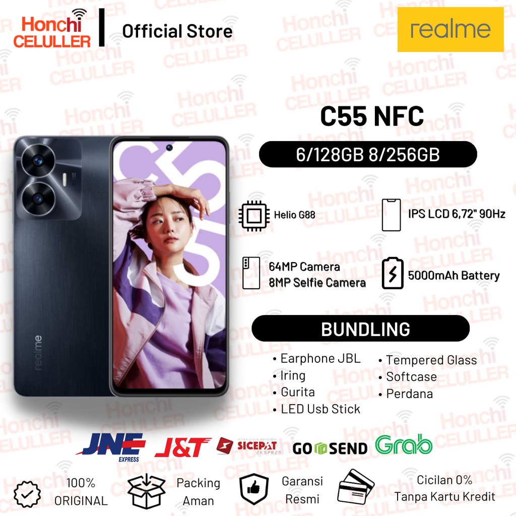 REALME C55 NFC 8/256 GB 6/128 GB GARANSI RESMI REALME INDONESIA