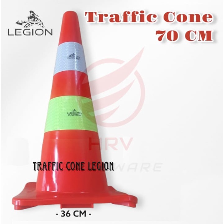 Traffic Cone Kerucut Lalu Lintas 70 dan 75 CM Lentur Kerucut lalu lintas Safety PVC lis putih kuning