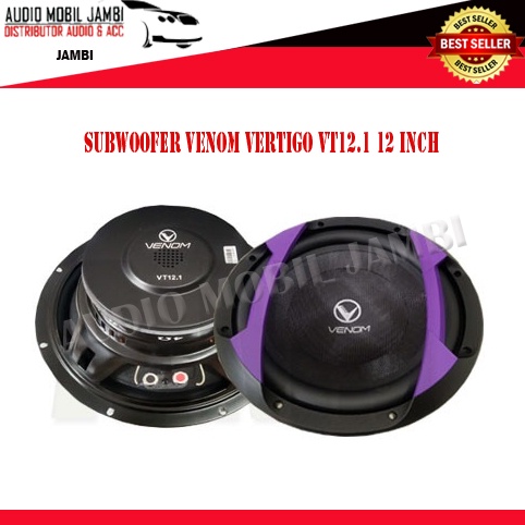 SUBWOOFER VENOM VERTIGO SERIES VT12.1 12 INCH SUBWOOFER BASS PASIF MOBIL