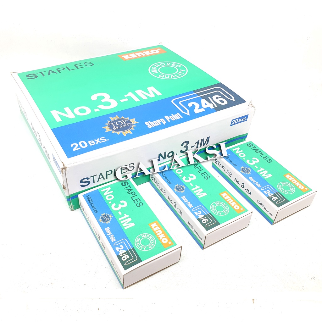 

[ 1 BOX/20 PCS] ISI STAPLES NO. 3 (24/6) KENKO