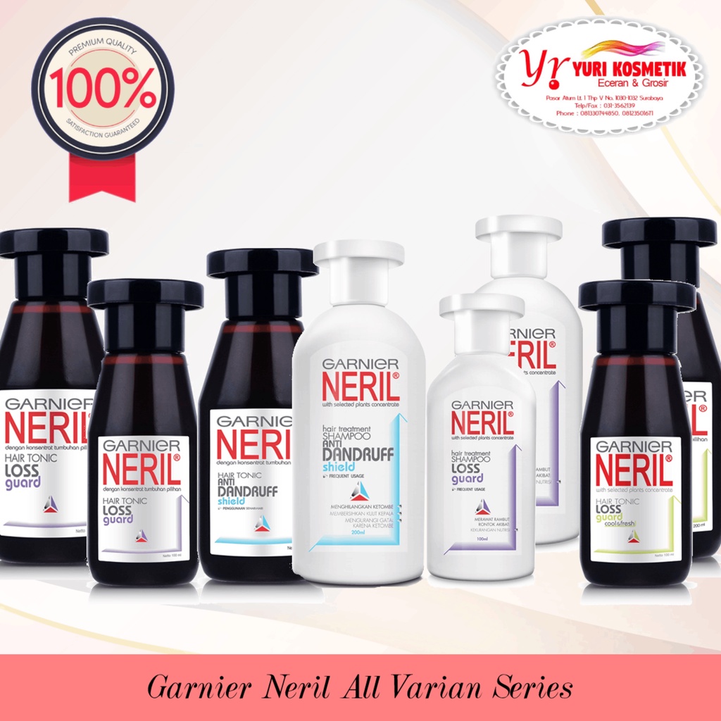 ☘️Yuri Kosmetik☘️ Garnier Neril All Varian / Anti Loss Guard / Anti Dandruff / Cool And Fresh / Hair Tonic / Shampoo / 200ml / 100ml