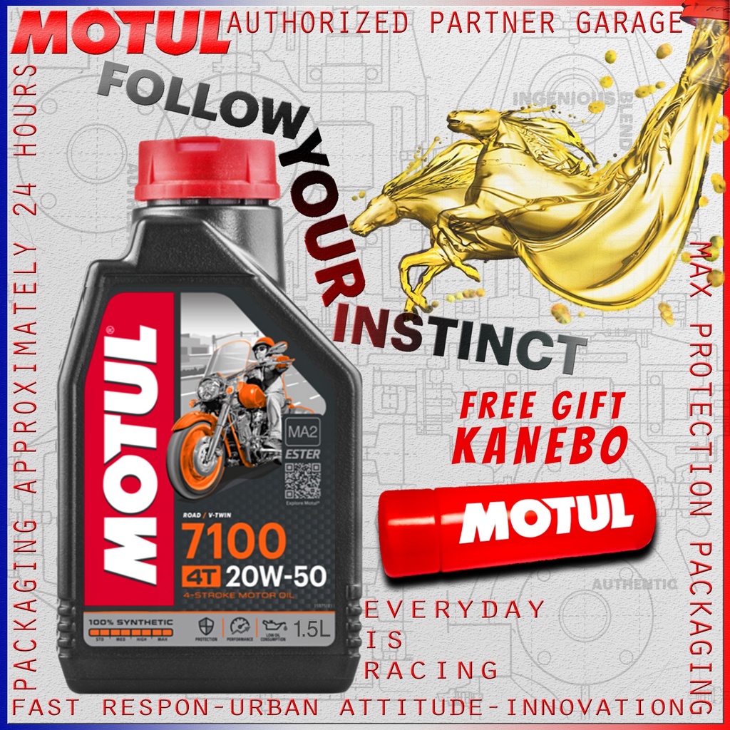 MOTUL 7100 4T 100% SINTEKTIK ESTER IMPORT ORIGINAL OLI MOTOR BIG BIKE MOGE HARLEY R25 CBR 250 KAWASAKI ZX25R NINJA ER6F DUCATI BMW ALL VARIANT